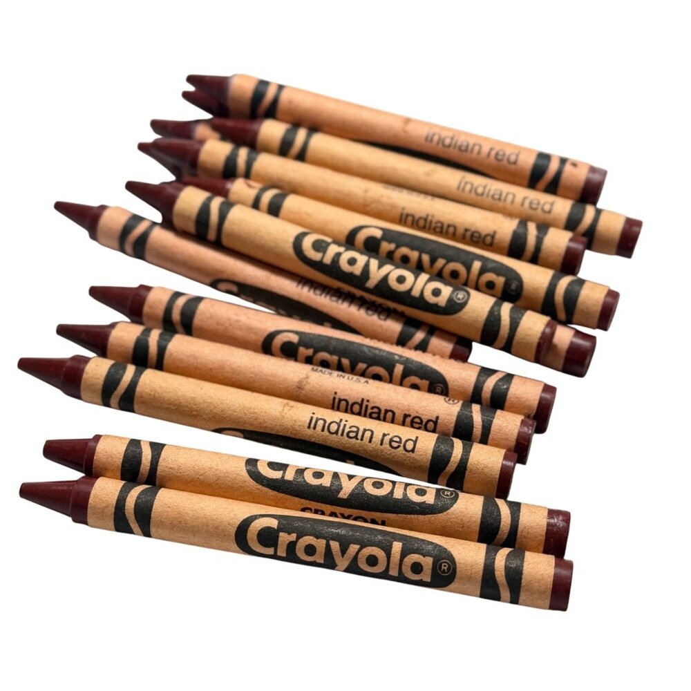 Vintage Retired Crayola Indian Red Crayons Vintage Set Of 16 Collectable